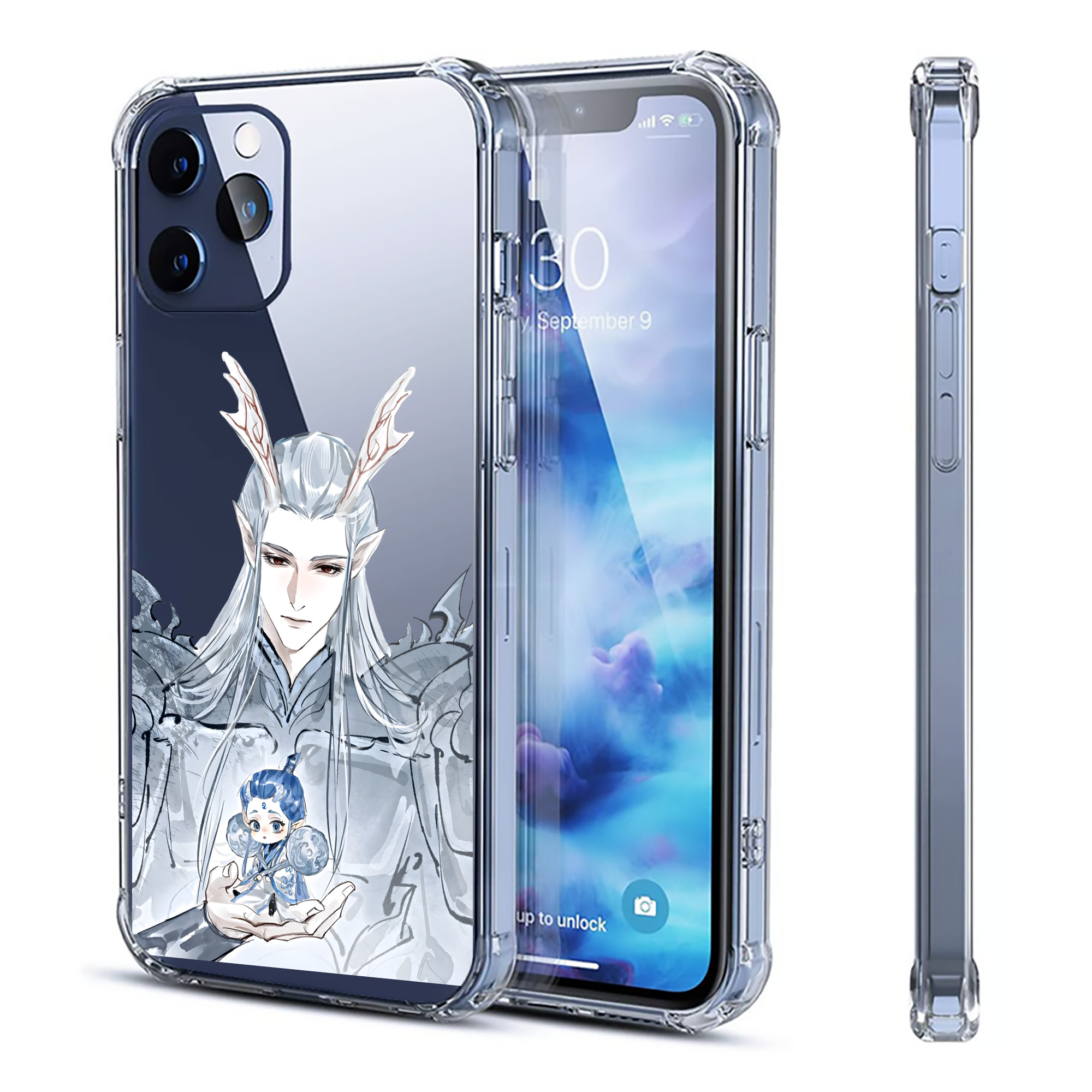 （画像用） Ne Zha 2 ナタ 魔童の大暴れ 【iPhone 12シリーズ対応】透明スマホケース（クリアソフトケース）